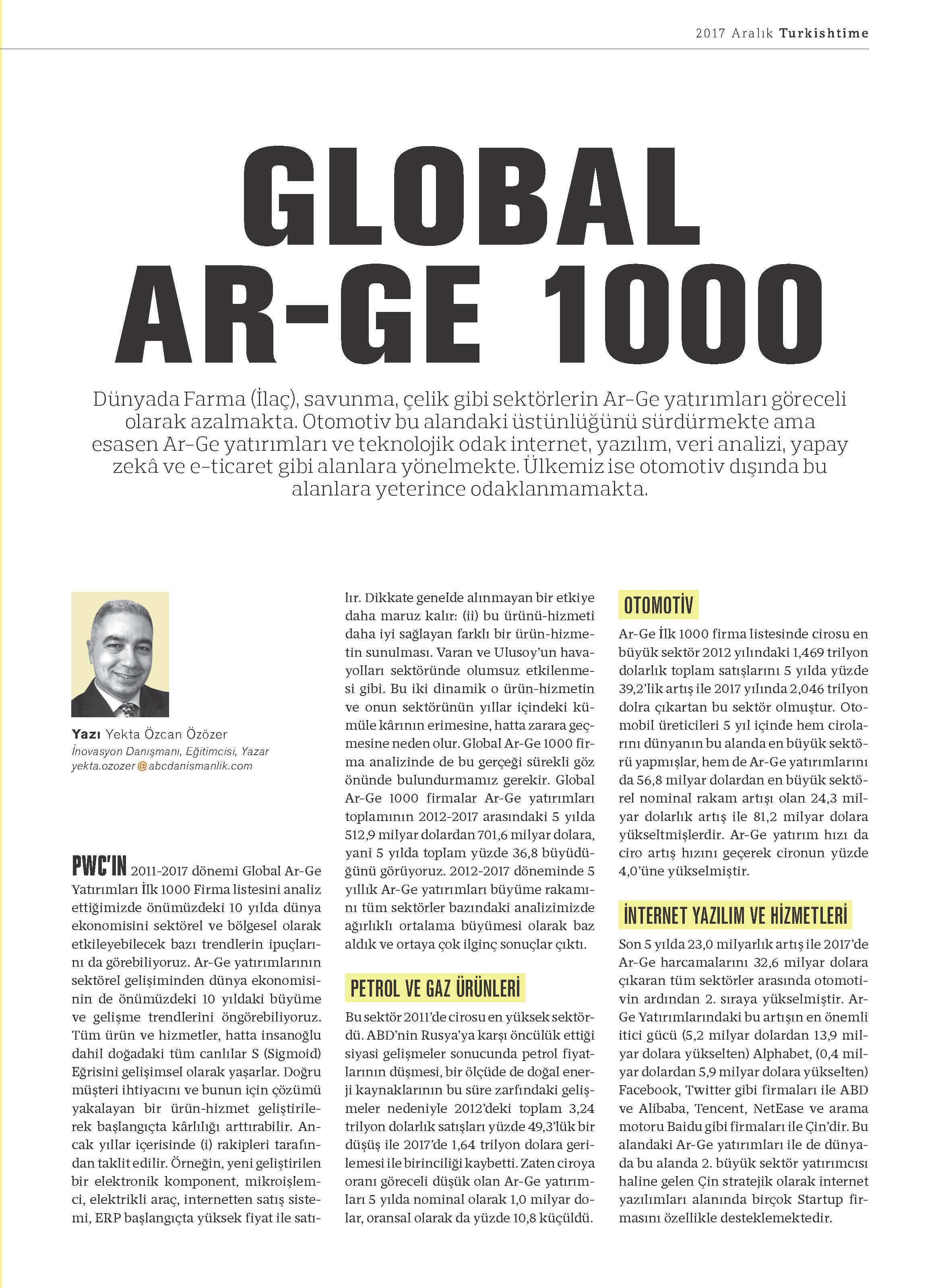 Turkishtime Ar-Ge Time - Global 1000 - Aralık 2017