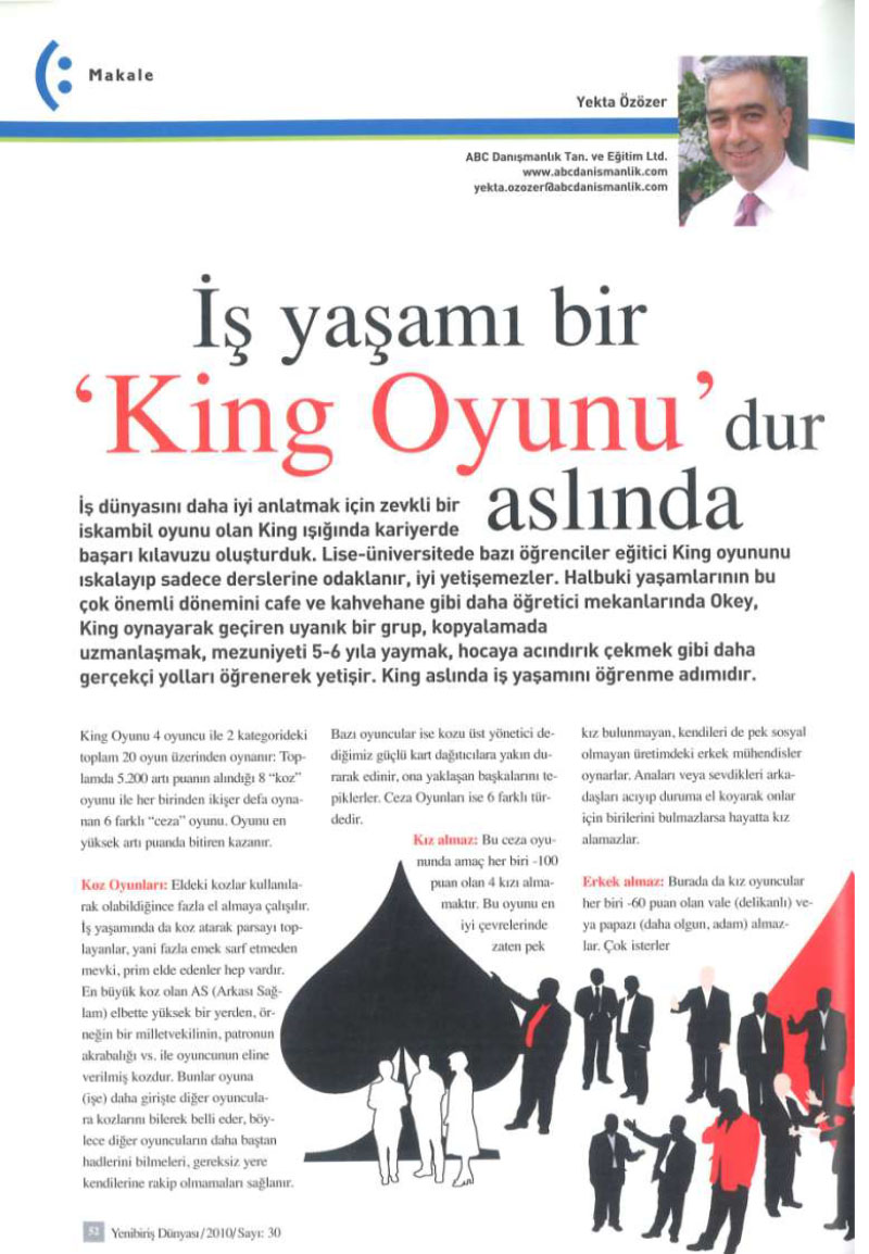 İş Yaşamı Bir King Oyunudur Aslında - YENİBİR İŞ